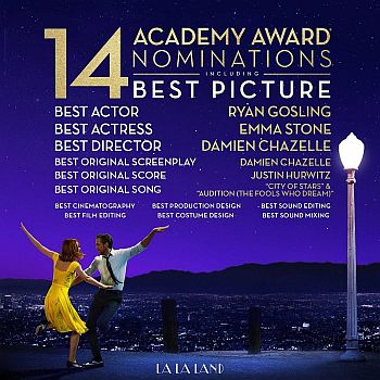 14 Oscarnominaties voor La La Land !
